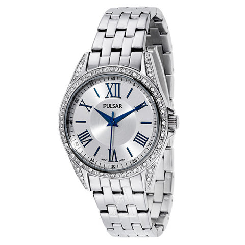 Pulsar Women's PG2003 Analog Display Japanese Quartz Silver Watch