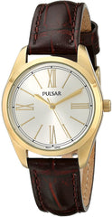 Pulsar Women's PG2012 Analog Display Japanese Quartz Brown Watch