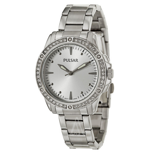Pulsar Women's PH8091 Night Out Analog Display Japanese Quartz Silver Watch