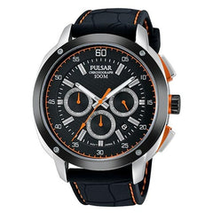 Pulsar Men's PT3515 On The Go Analog Display Japanese Quartz Black Watch