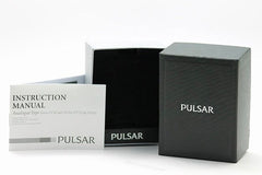 Pulsar PXHA15 Mens Bracelet Watch Black Dial and Bezel Stianless Steel