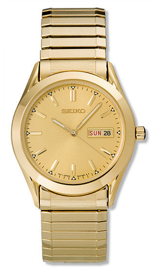 ヒロ 　Seiko ゴールド Seiko Men's SGFA02 Gold - Tone Stainless-Steel Quartz Watch