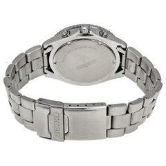 Seiko Women's SUR721 Steel Bracelet & Case Hardlex Crystal Quartz Blue Dial Analog Watch