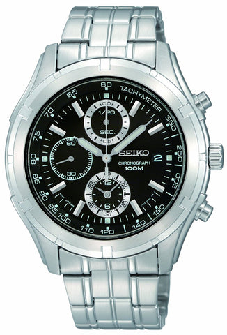 Seiko Quartz Chronograph Tachymeter SNDC37 SNDC37P1 SNDC37P Men's Watch