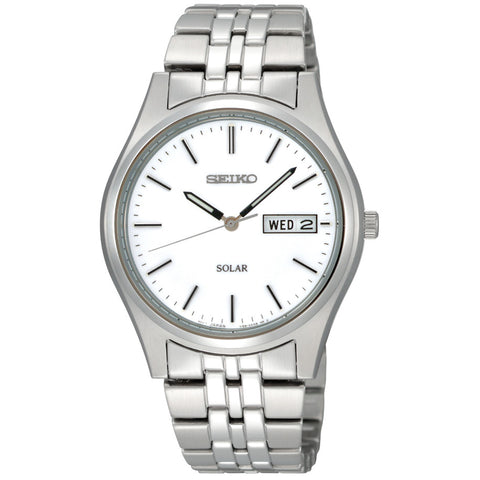 Seiko Men's SNE031 Stainless Steel Solar-Powered Watch