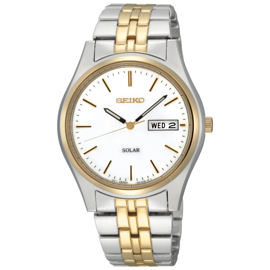 Seiko Men's SNE032 Two-Tone Stainless Steel Solar Watch