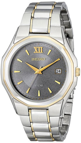 Seiko Men's SNE166 Classic Solar-Powered Two-Tone Stainless Steel Watch