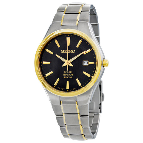 Seiko Men's SNE382 Two-Tone Titanium Watch