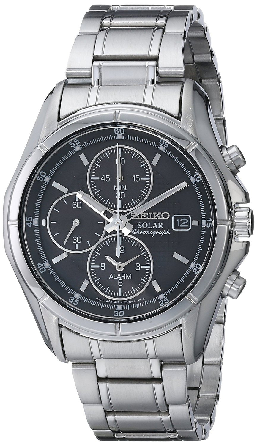 Seiko SSC001 Men's Alarm Chronograph Stainless Steel Dress Watch