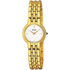 Seiko Women's SUJB32 White Dial Gold-Tone Bracelet Dress Quartz Watch