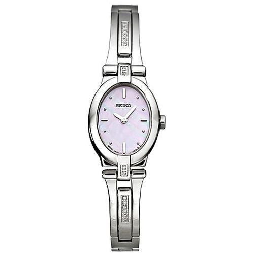 Seiko SUJC36 Ladies Watch Two Tone Bangle Style Dress Watch with Diamonds
