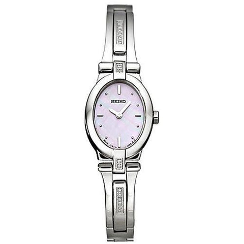 Seiko SUJC36 Ladies Watch Two Tone Bangle Style Dress Watch with Diamonds