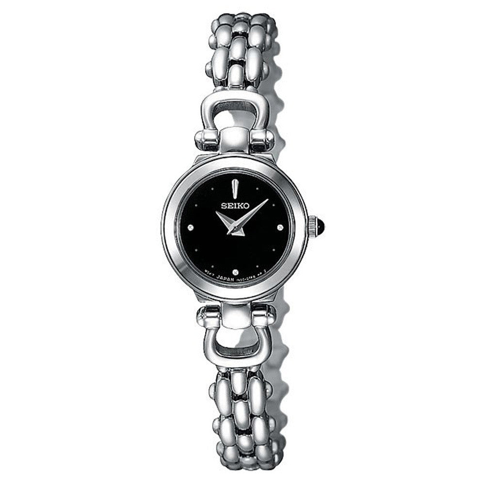 Seiko Women's SUJD39  Dress Black Dial Stainless Steel Bracelet Watch