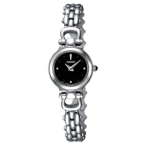 Seiko Women's SUJD39  Dress Black Dial Stainless Steel Bracelet Watch