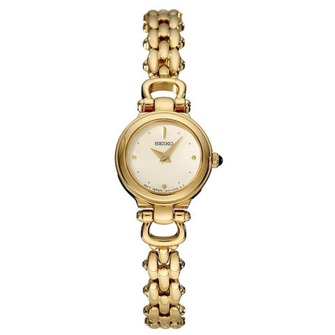 Seiko Women's SUJD42 Mother of Pearl Dial Gold Tone Bracelet Watch
