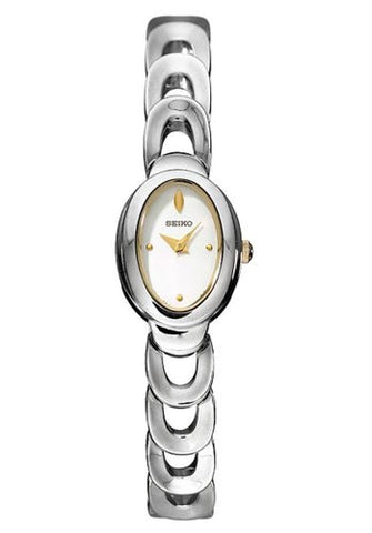 Seiko Women's SUJE19 Dress Quartz White Dial Stainless Steel Watch