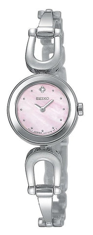 Seiko Women's SUJE67 Diamond Silver-Tone Watch
