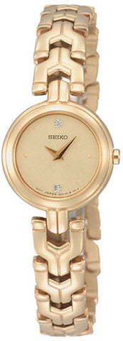 Seiko Women's SUJF38 Diamond Gold-Tone Watch