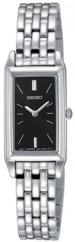 Seiko Women's SUJF75 Dress Baguette Silver-Tone Stainless Steel Watch