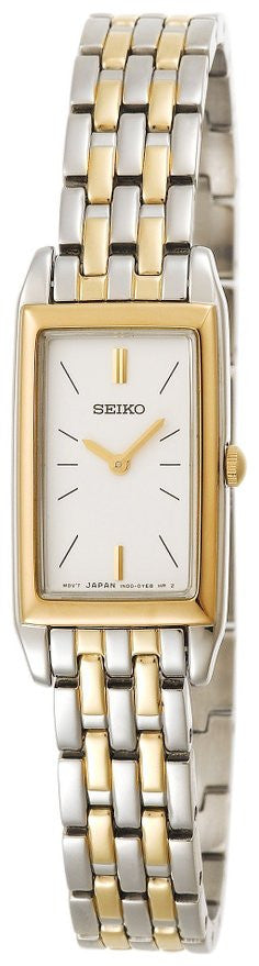 Seiko Women's SUJF76 Dress Baguette Two-Tone Stainless Steel Watch