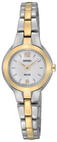 Seiko Women's SUP024 Two Tone Stainless Steel Analog with White Dial Watch