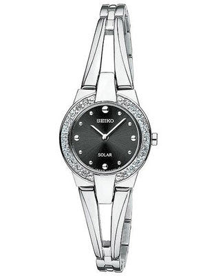 Seiko Women's SUP051 Stainless Steel Analog with Black Dial Watch