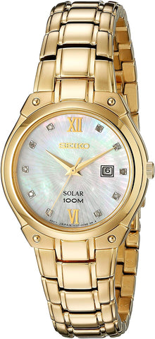 Seiko Women's SUT216 Analog Display Analog Quartz Gold Watch