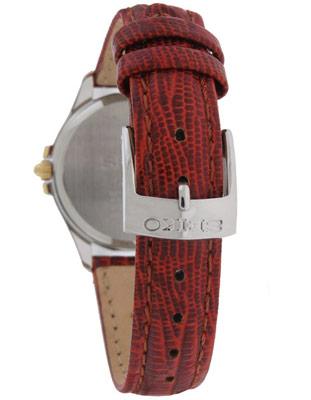 Seiko Women's SUT252 Core Solar White Dial Brown Leather Watch