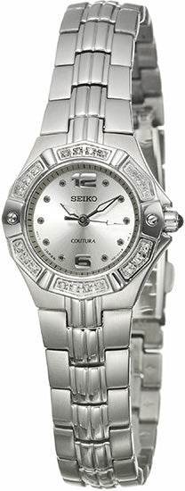 Seiko Women's SXGN25 Coutura Diamond Silver-Tone Watch