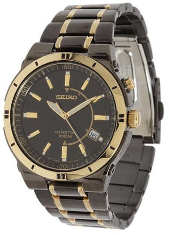 Seiko Men's SKA366 Kinetic Two Tone Stainless Steel Dress Watch