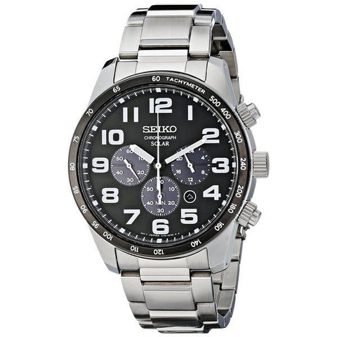 Seiko Men's SSC229 Sport Solar-Power Stainless Steel Bracelet Watch