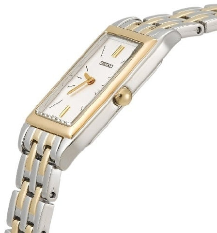 Seiko Women's SUJF76 Dress Baguette Two-Tone Stainless Steel Watch