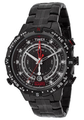 Timex Men's T2P140 Black Stainless-Steel Analog Quartz Watch with Black Dial