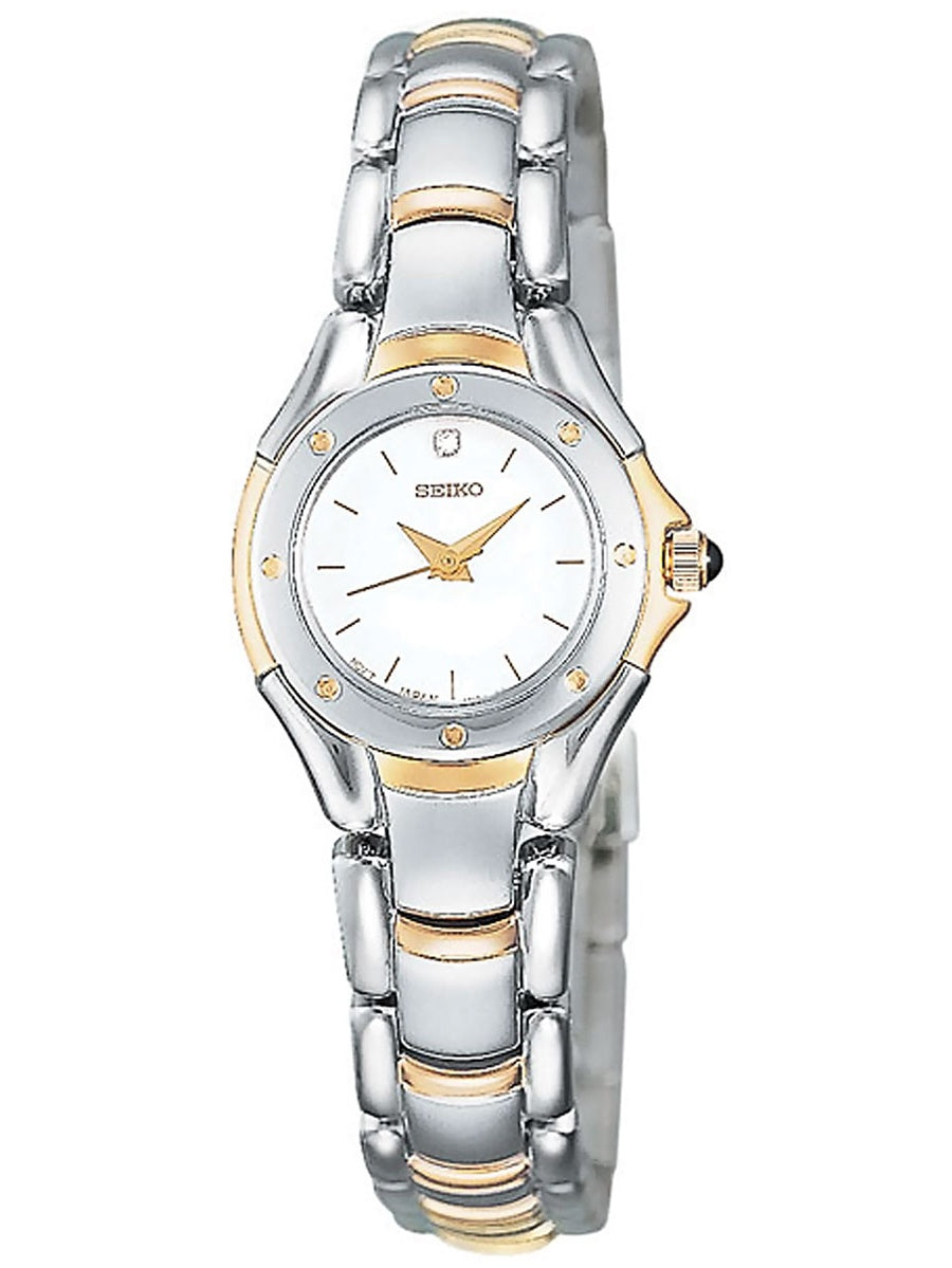 Seiko Women's SXGJ76 Reflections White Dial Two-Tone Steel Diamond Watch