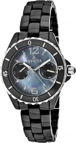 Invicta Women s 0301 Ceramic Blue Mother Of Pearl Black Ceramic Watch