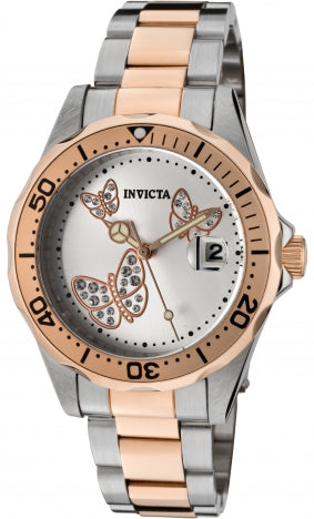Invicta Women s 12504 Pro Diver Silver Dial Two Tone Watch