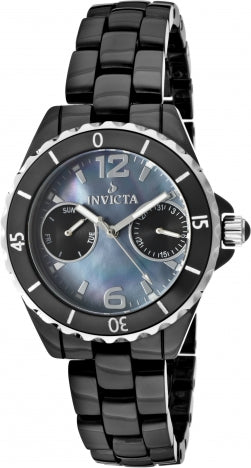 Invicta Women's 0301 Ceramic Blue Mother-Of-Pearl Black Ceramic Watch