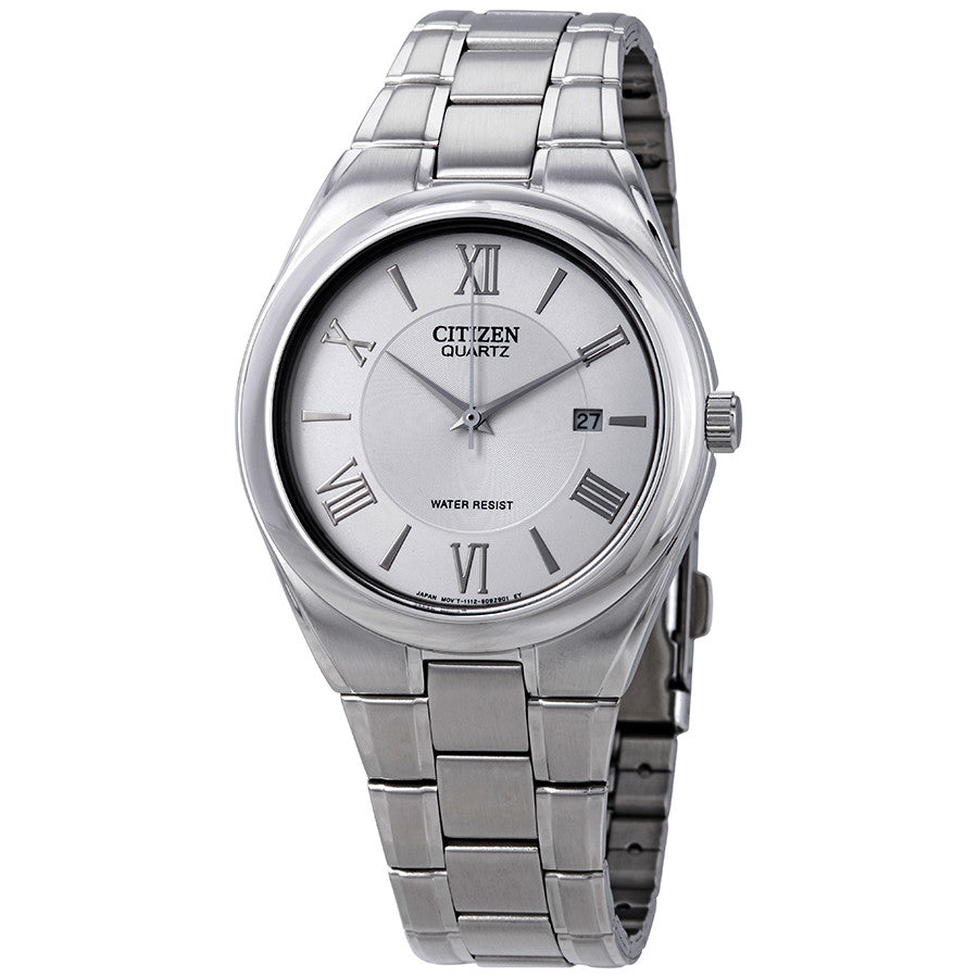 Citizen Men's BI0950-51A Analog White Dial Stainles Steel Watch