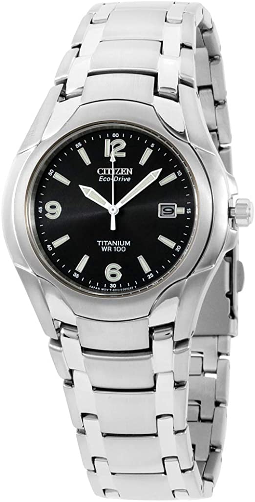 Mens Watch Citizen BM6060-57F 180 Titanium Eco-Drive 180 Black Dial