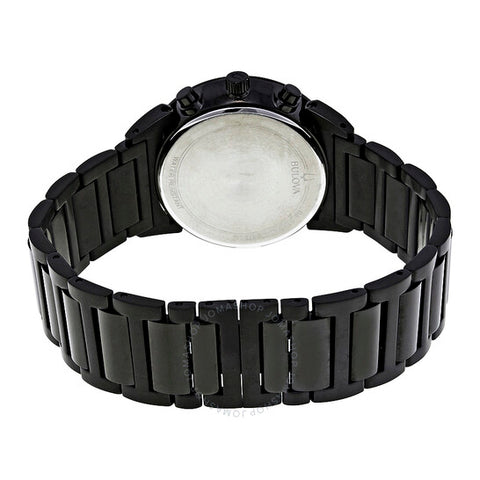 Bulova 98D123 Men's Chronograph Black Stainless Steel Quartz Diamond Watch