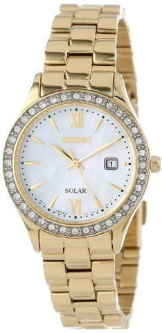 Seiko Women's SUT076 Solar-Power Gold-Tone Stainless Steel Watch