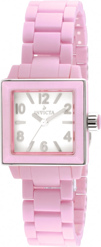 Invicta Women's 1176 Ceramic White Dial Pink Matte Ceramic Watch