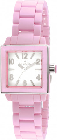 Invicta Women's 1176 Ceramic White Dial Pink Matte Ceramic Watch