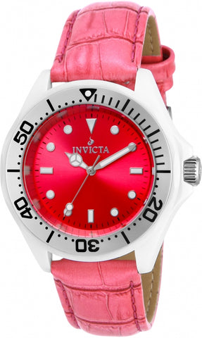 Invicta Women's 11298 Ceramic Rose Dial Rose Leather Watch