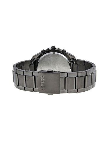 Seiko Men's SSC235  Solar Chronograph Grey Dial Gunmetal Ion-Plated Watch