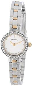 Pulsar Women's PJ4001 SWAROVSKI Two Tone Stainless Steel Crystal Watch Made With Elements