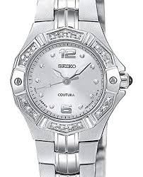 Seiko Women's SXGN25 Coutura Diamond Silver-Tone Watch