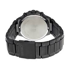 Seiko Men's SSC287 Black Stainless Steel Solar-Power Watch
