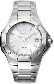 Seiko Men's SGEA39 Coutura Dress Silver-Tone Black Dial Day Date Men's Watch