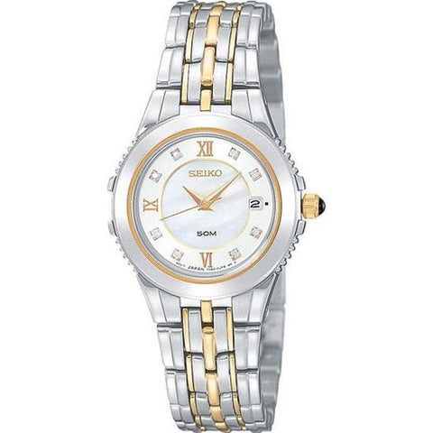 Seiko Women's SXDA26 Le Grand Sport Diamond Accent Mother Of Pearl Dial Watch